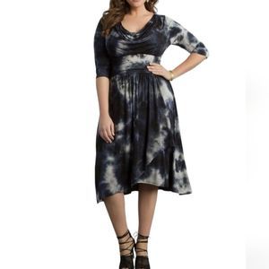 Kiyonna Draped in Class Tie Dye Dress